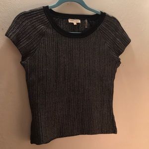 Rebecca Taylor top, ribbed and fitted.